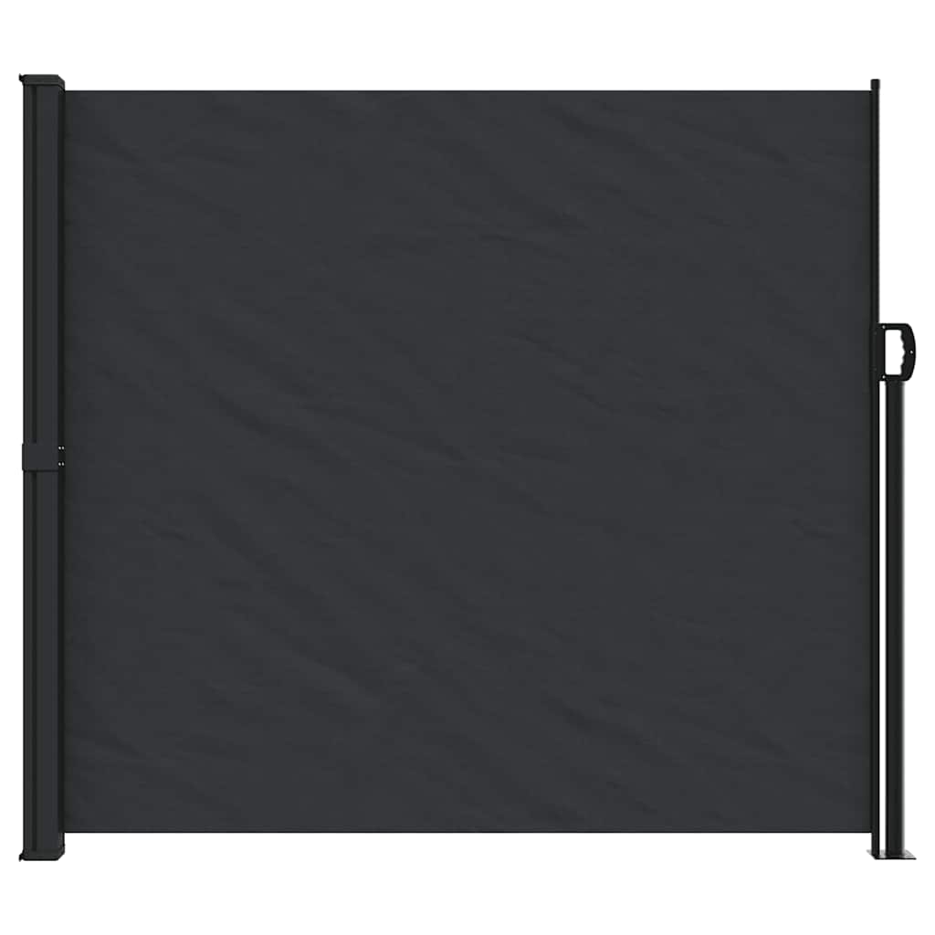 Uttrekkbar sidemarkise 180x600 cm svart