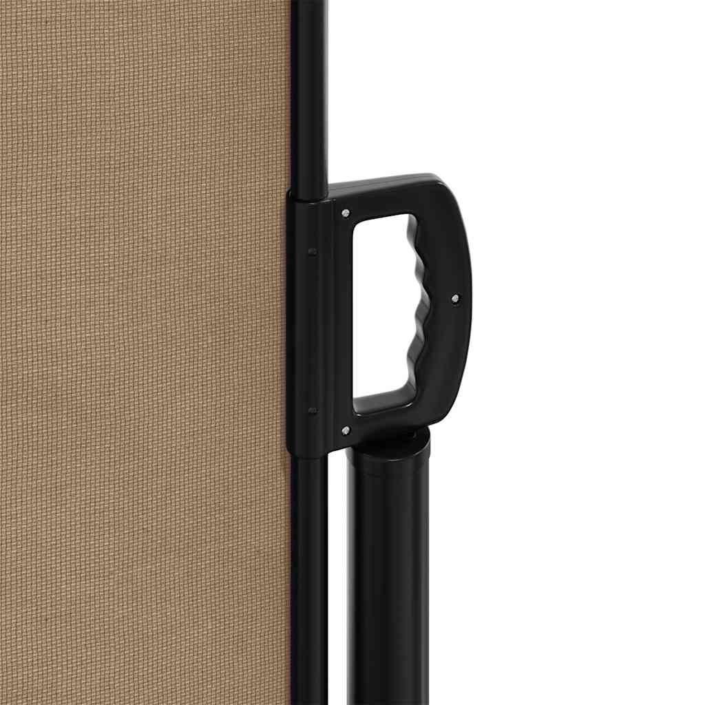 Uttrekkbar sidemarkise gråbrun 180x600 cm