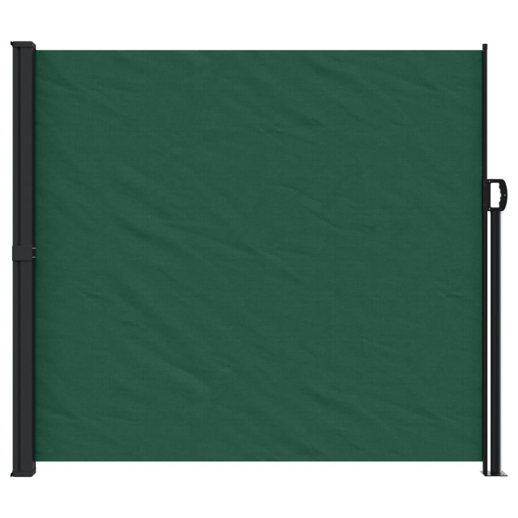 Uttrekkbar sidemarkise mørkegrønn 180x600 cm