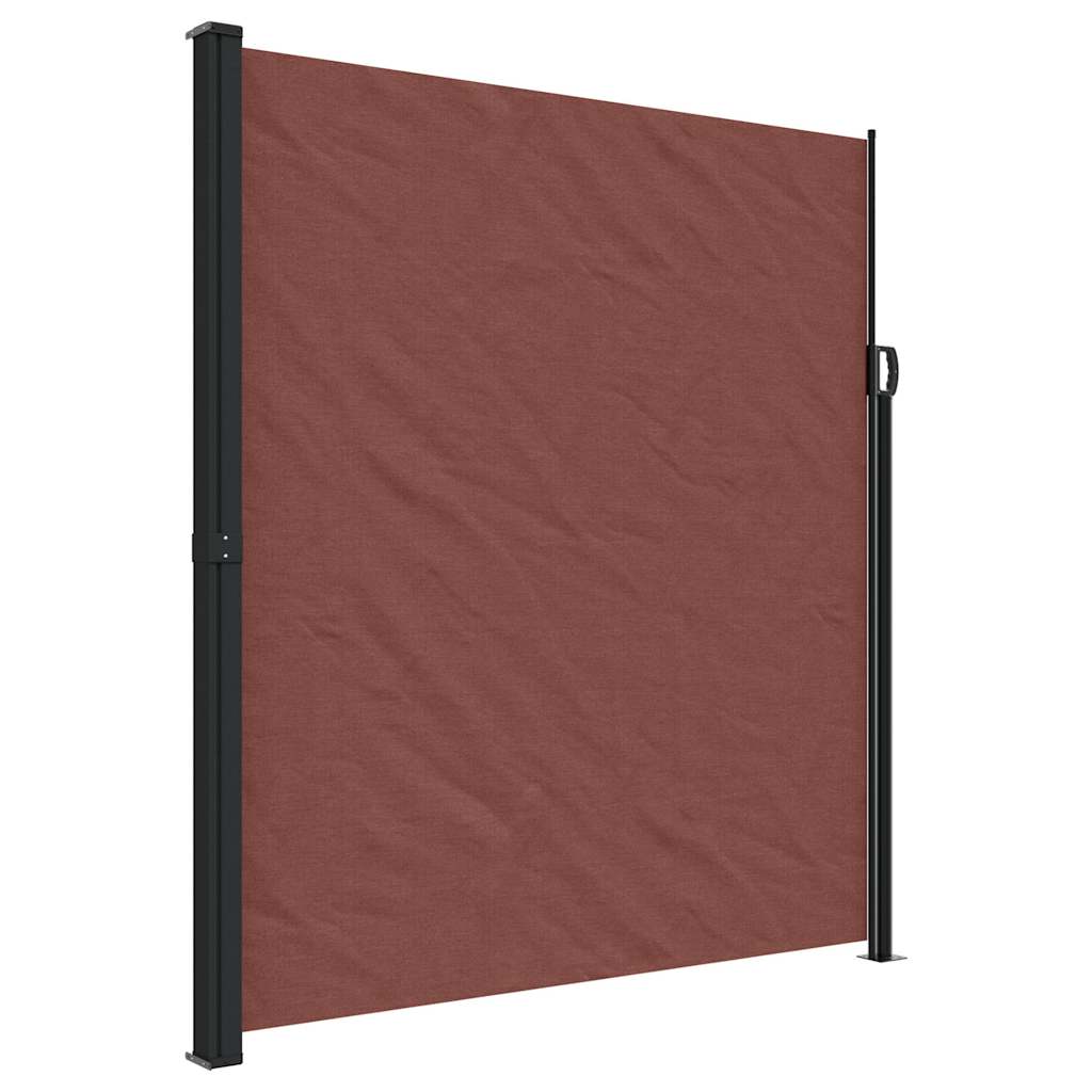 Uttrekkbar sidemarkise 220x600 cm brun