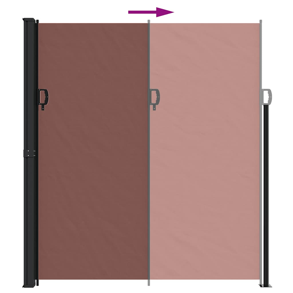 Uttrekkbar sidemarkise 220x600 cm brun