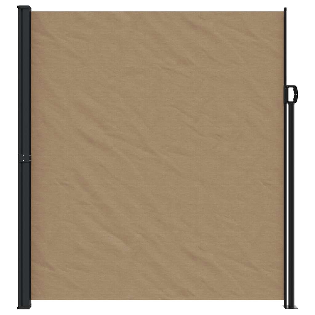 Uttrekkbar sidemarkise gråbrun 220x600 cm