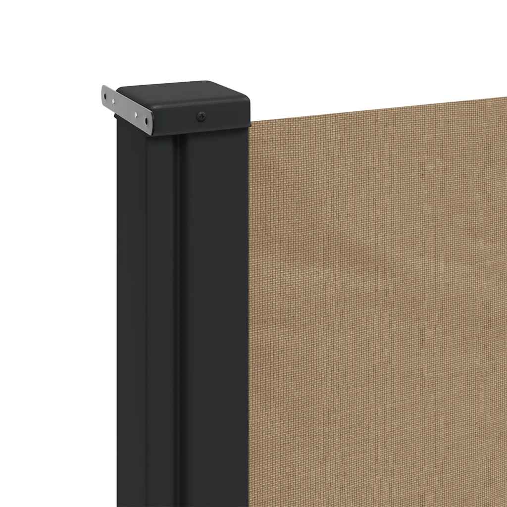 Uttrekkbar sidemarkise gråbrun 220x600 cm