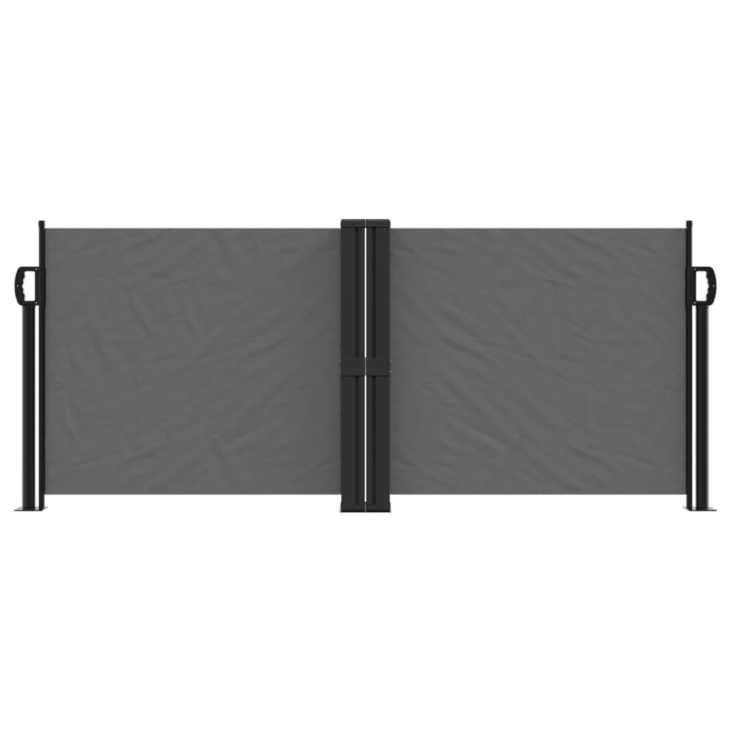 Uttrekkbar sidemarkise 100x600 cm antrasitt