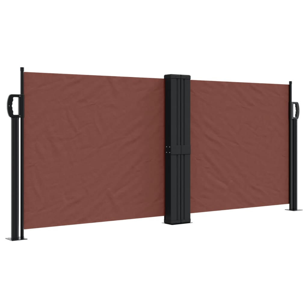 Uttrekkbar sidemarkise 100x600 cm brun