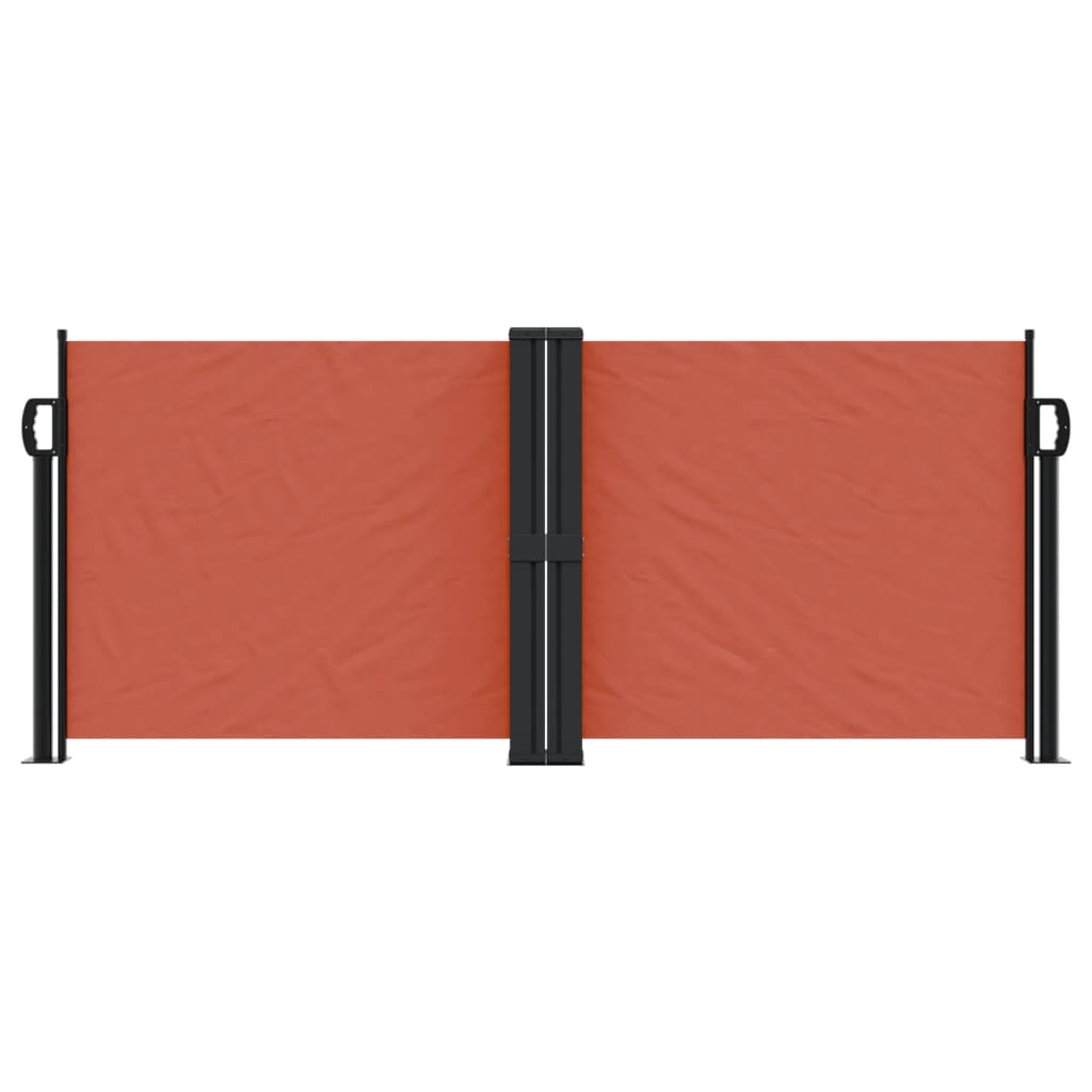 Uttrekkbar sidemarkise 100x600 cm terrakotta