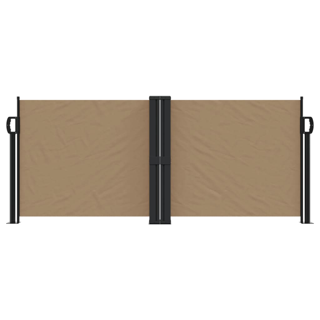 Uttrekkbar sidemarkise 100x600 cm gråbrun