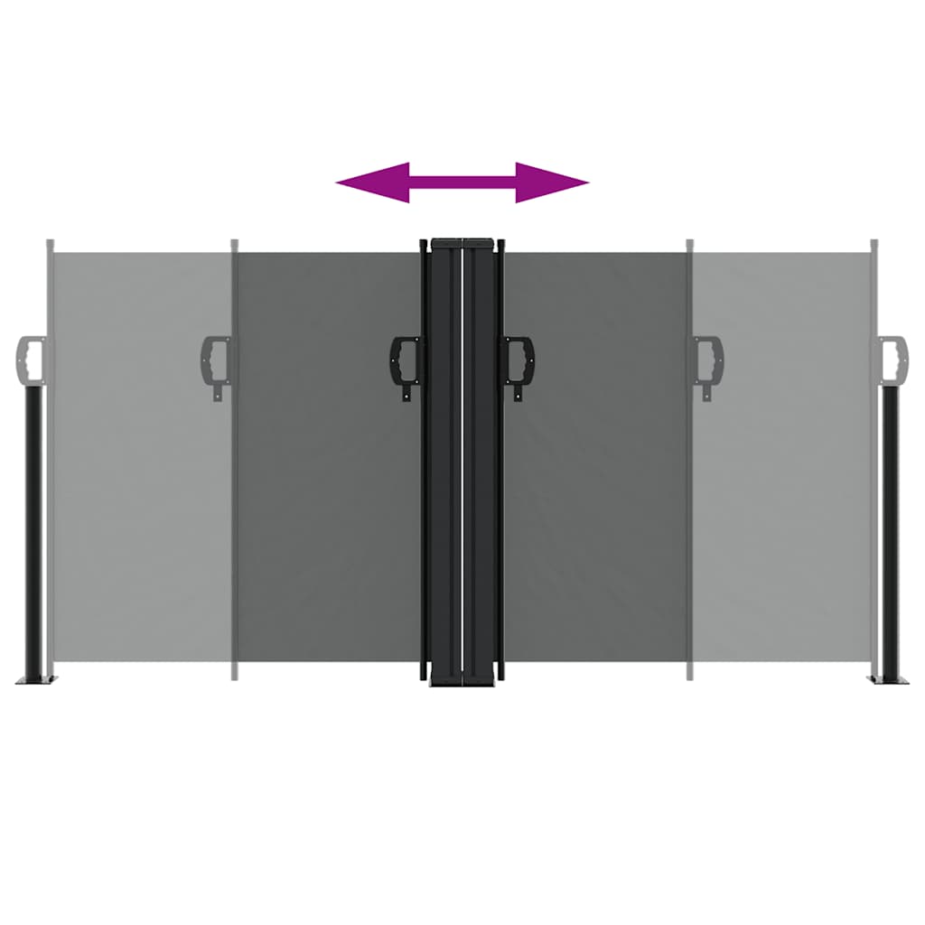 Uttrekkbar sidemarkise 120x600 cm antrasitt vidaXL