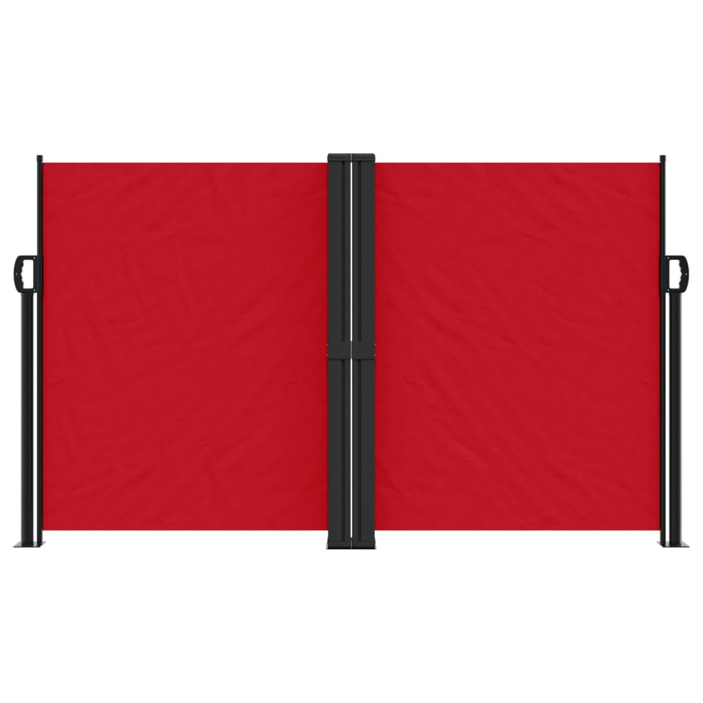 Uttrekkbar sidemarkise 140x600 cm rød