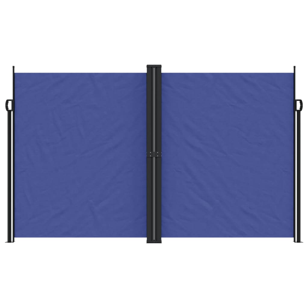 Uttrekkbar sidemarkise blå 200x600 cm