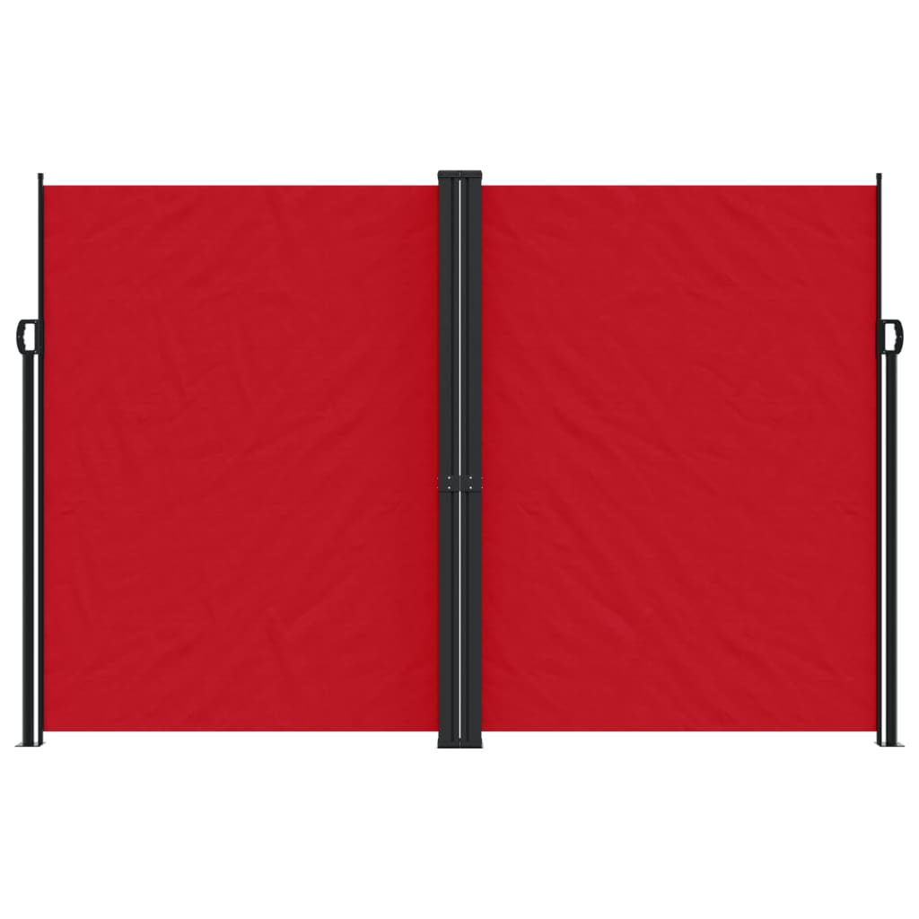 Uttrekkbar sidemarkise 220x600 cm rød
