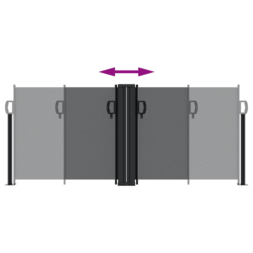Uttrekkbar sidemarkise 100x1000 cm svart vidaXL