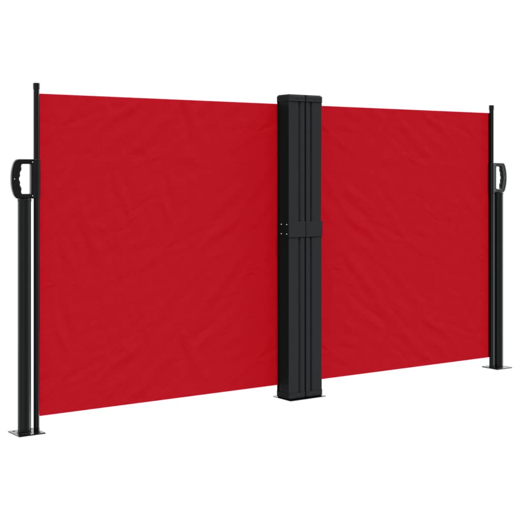 Uttrekkbar sidemarkise 120x1000 cm rød