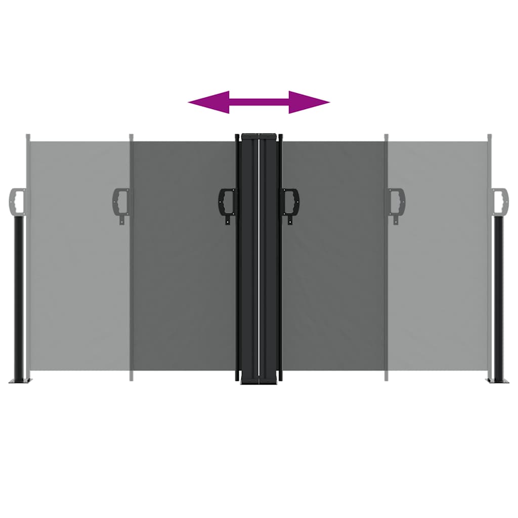 Uttrekkbar sidemarkise 120x1000 cm antrasitt vidaXL