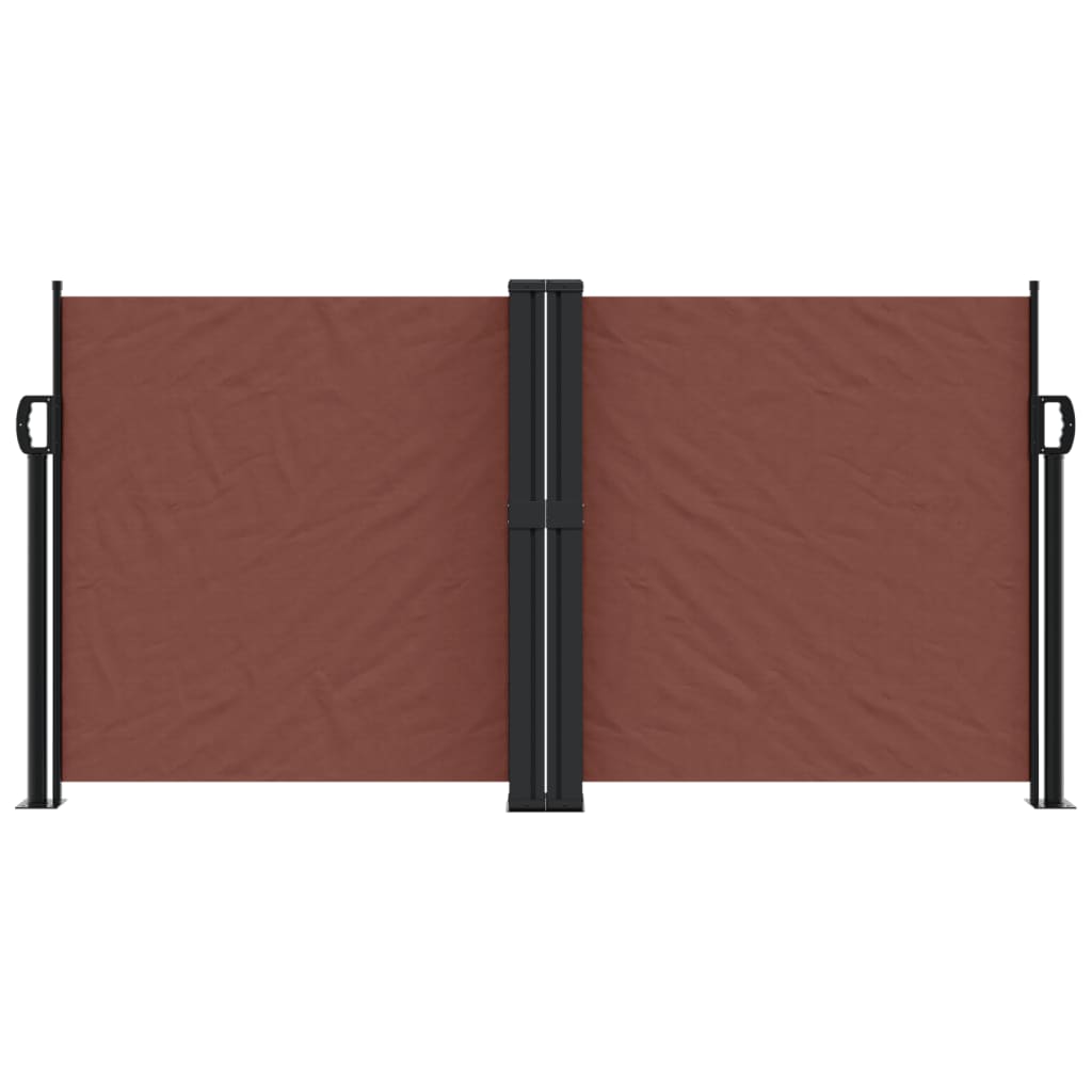 Uttrekkbar sidemarkise 120x1000 cm brun