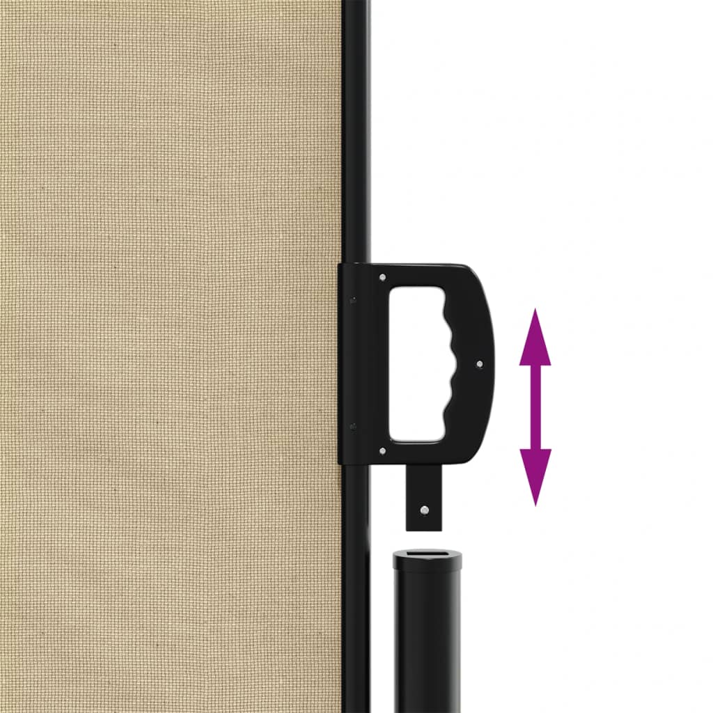 Uttrekkbar sidemarkise 120x1000 cm beige