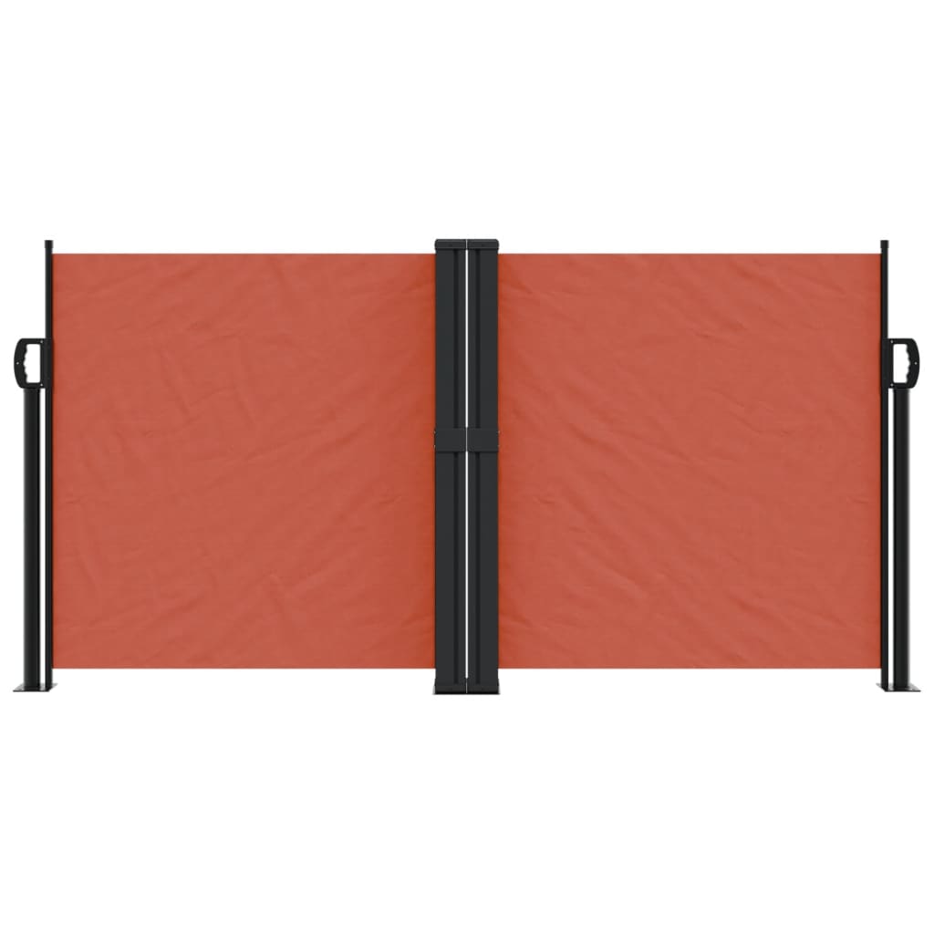 Uttrekkbar sidemarkise 120x1000 cm terrakotta