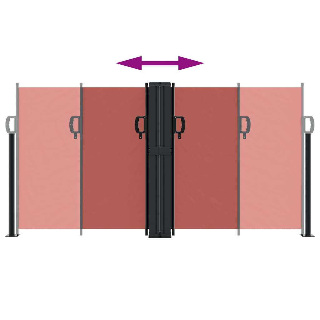 Uttrekkbar sidemarkise 120x1000 cm terrakotta