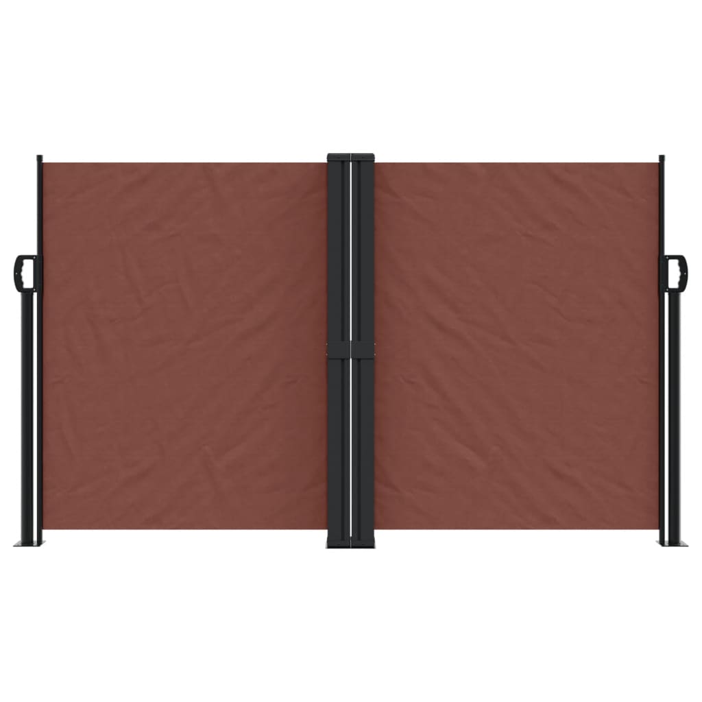 Uttrekkbar sidemarkise 140x1000 cm brun
