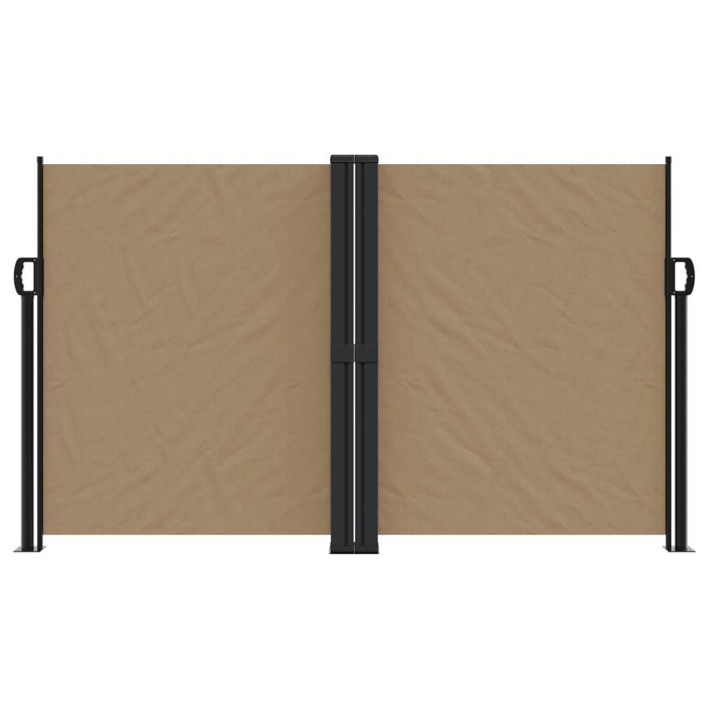 Uttrekkbar sidemarkise 140x1000 cm gråbrun