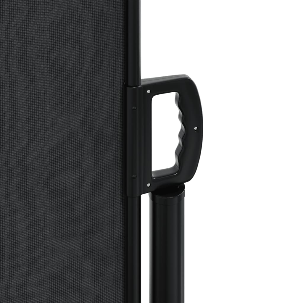 Uttrekkbar sidemarkise 180x1000 cm svart