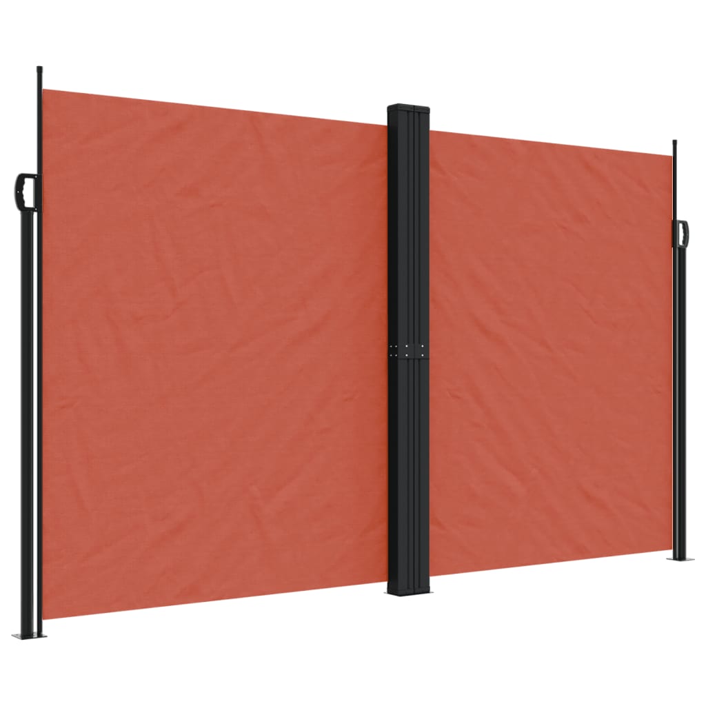 Uttrekkbar sidemarkise 200x1000 cm terrakotta