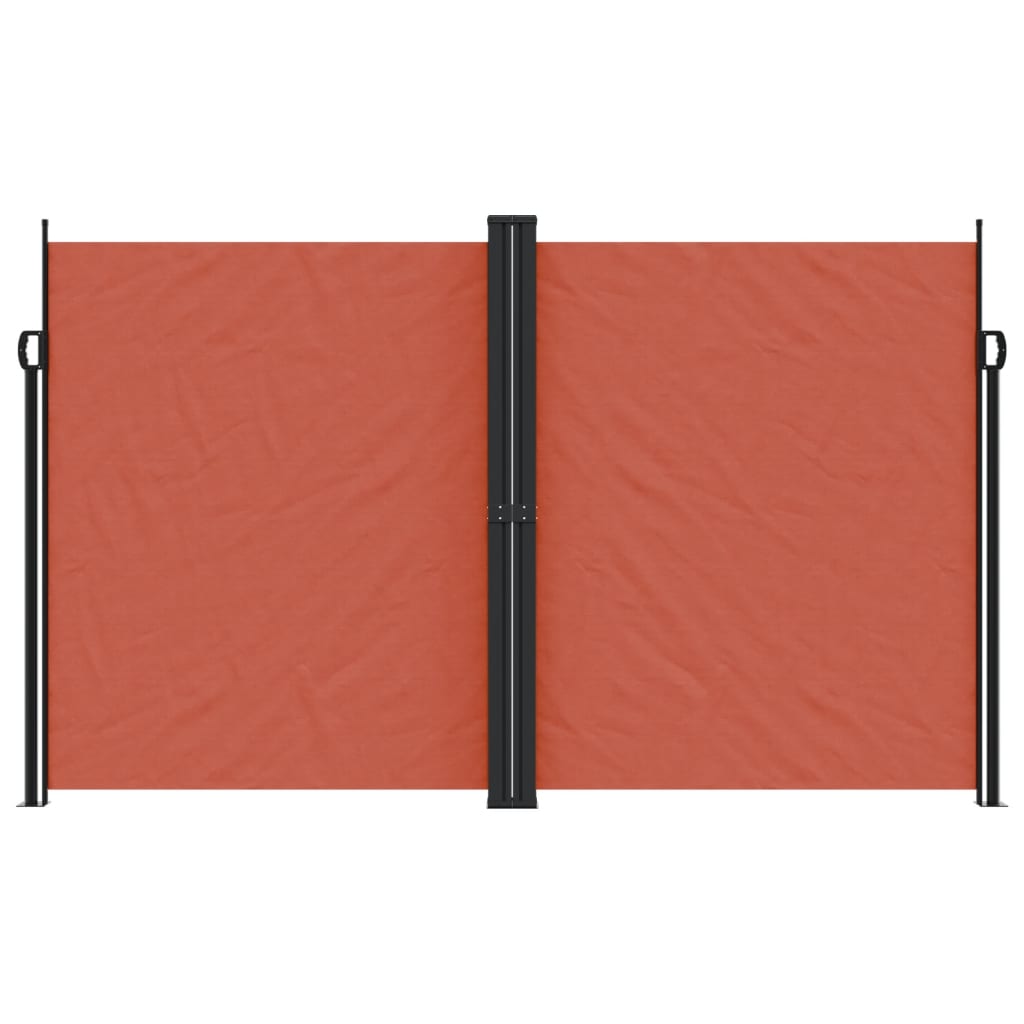 Uttrekkbar sidemarkise 200x1000 cm terrakotta