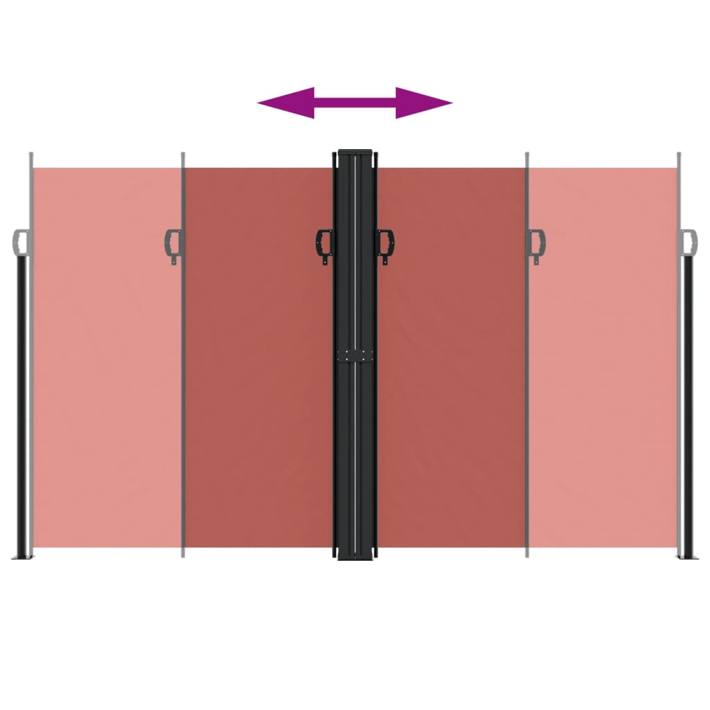 Uttrekkbar sidemarkise 200x1000 cm terrakotta