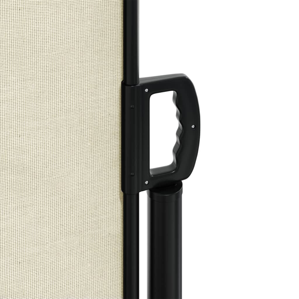 Uttrekkbar sidemarkise kremhvit 120x1200 cm