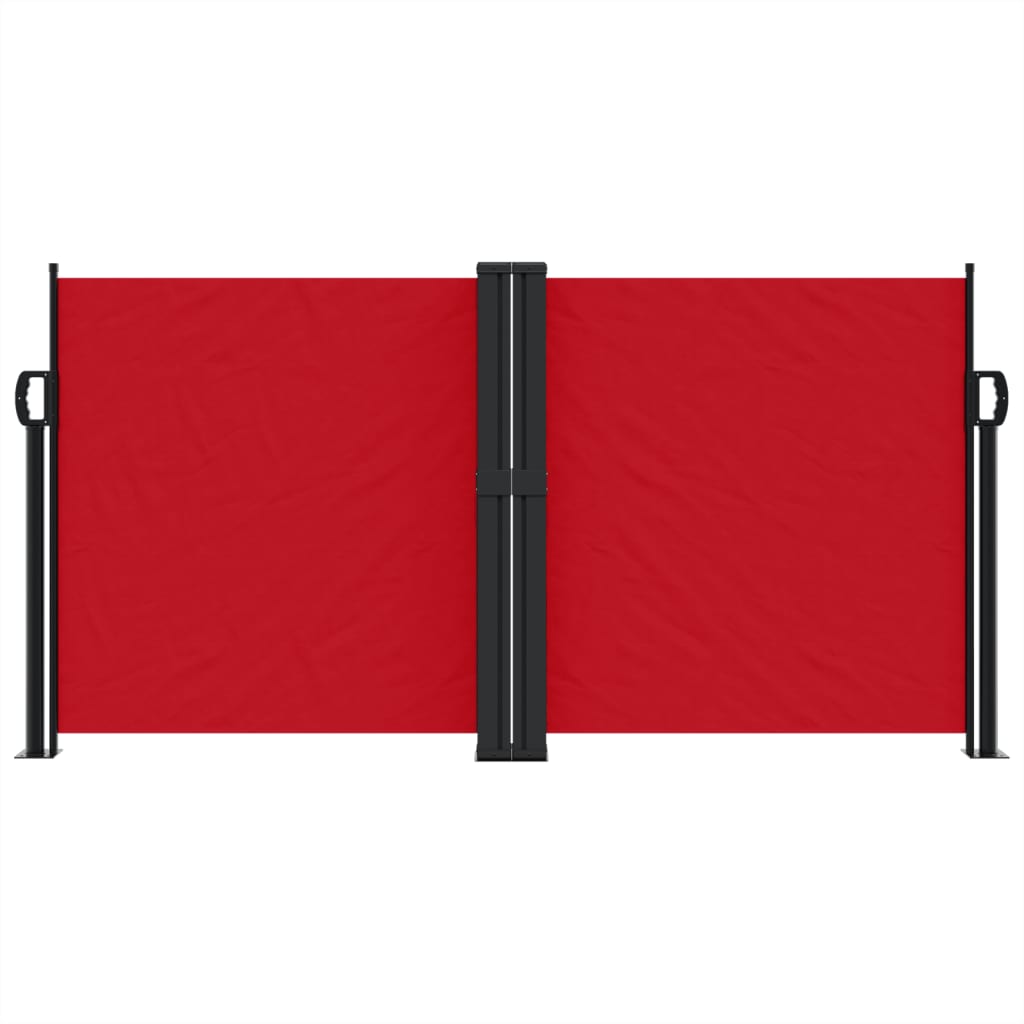 Uttrekkbar sidemarkise rød 120x1200 cm