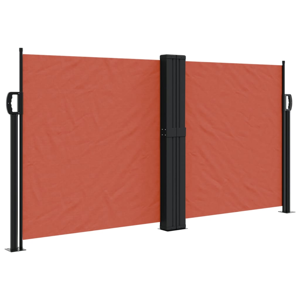 Uttrekkbar sidemarkise terrakotta 120x1200 cm
