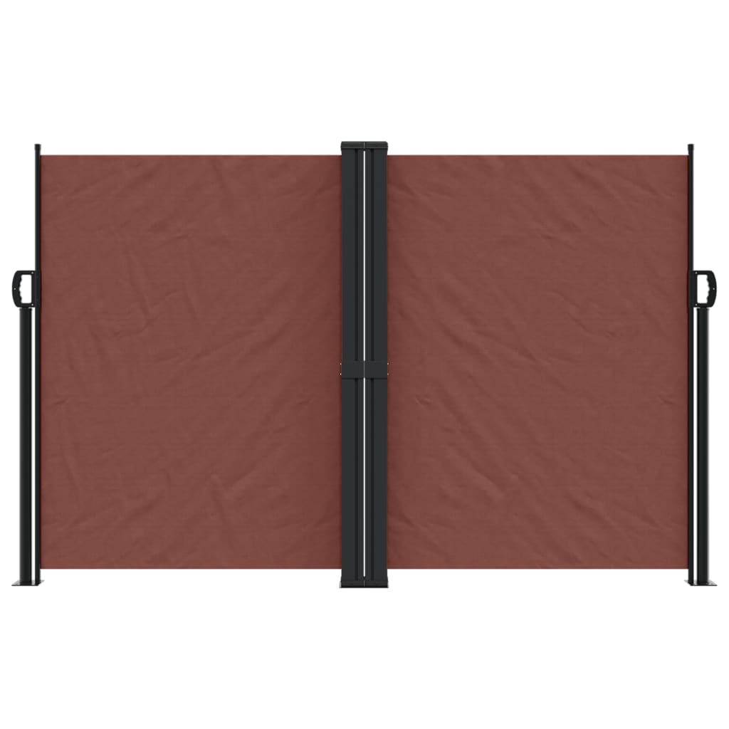 Uttrekkbar sidemarkise 160x1200 cm brun