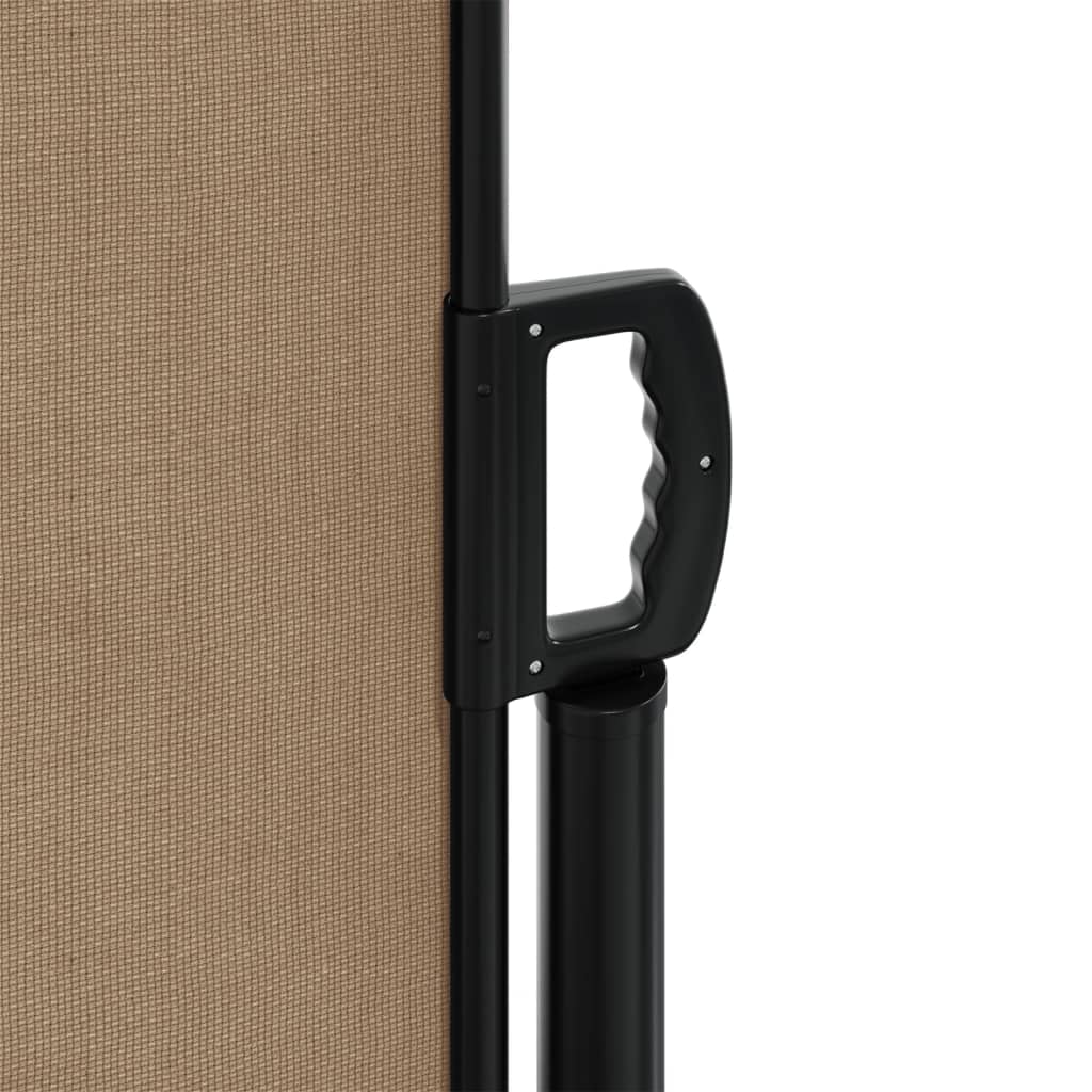 Uttrekkbar sidemarkise gråbrun 160x1200 cm