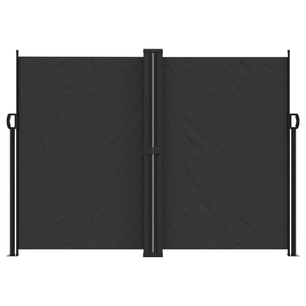 Uttrekkbar sidemarkise 180x1200 cm svart