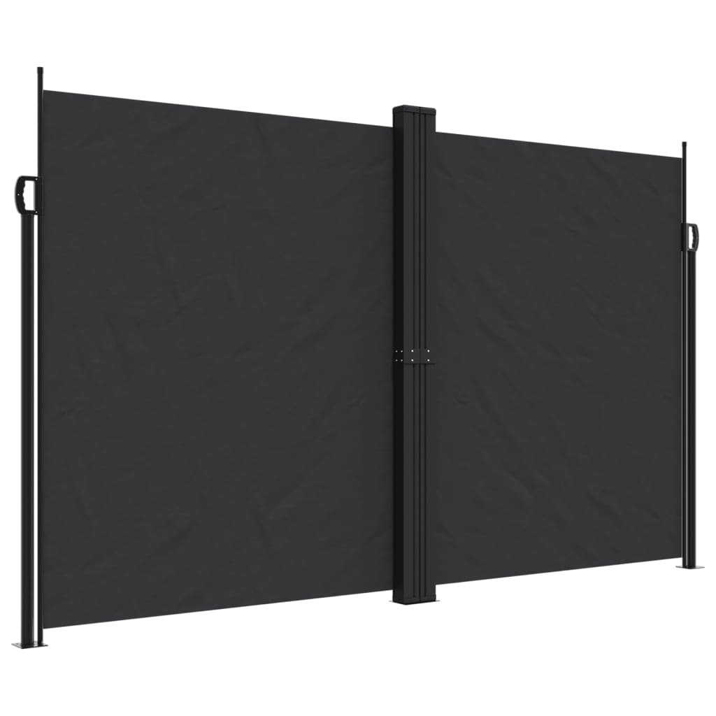 Uttrekkbar sidemarkise 200x1200 cm svart