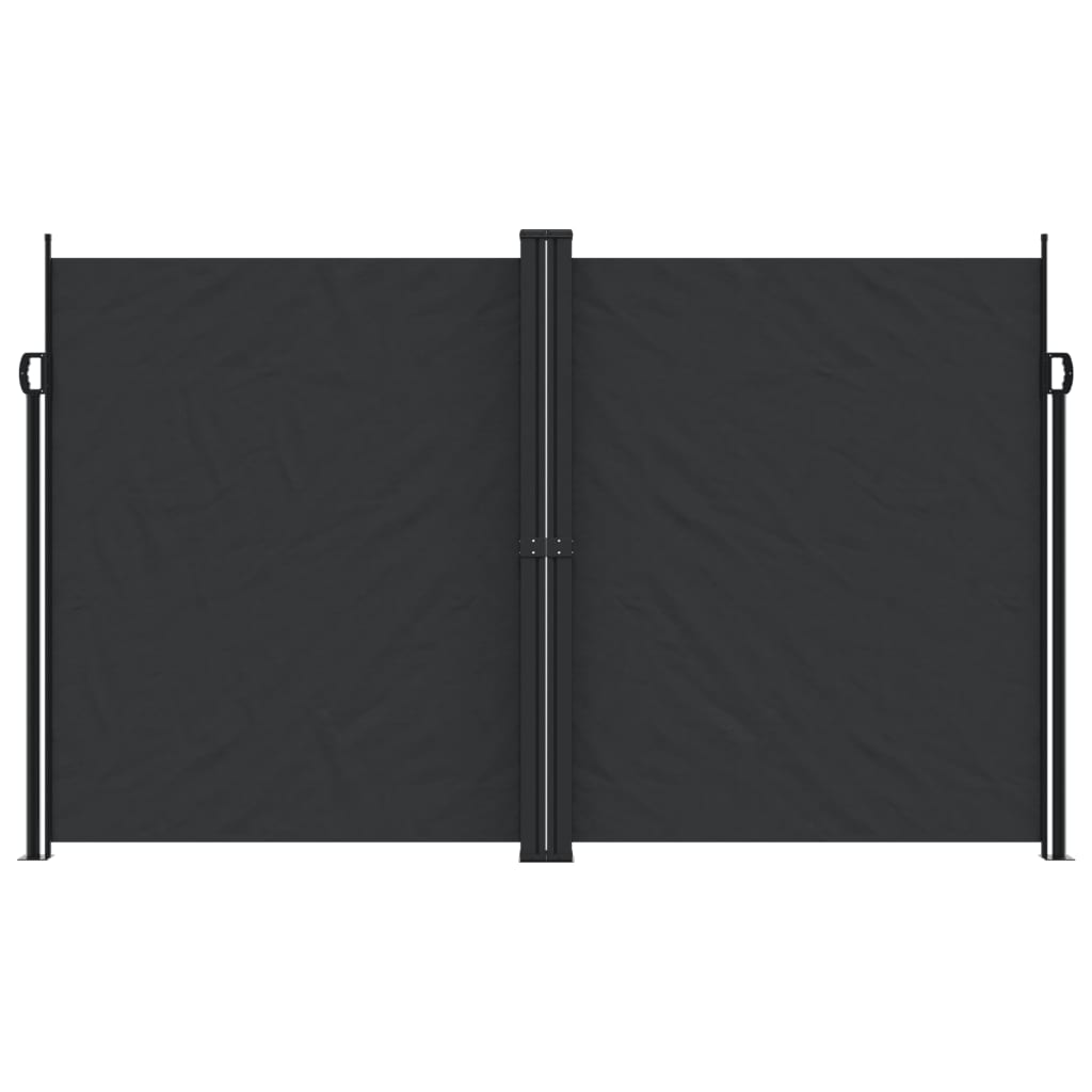 Uttrekkbar sidemarkise 200x1200 cm svart
