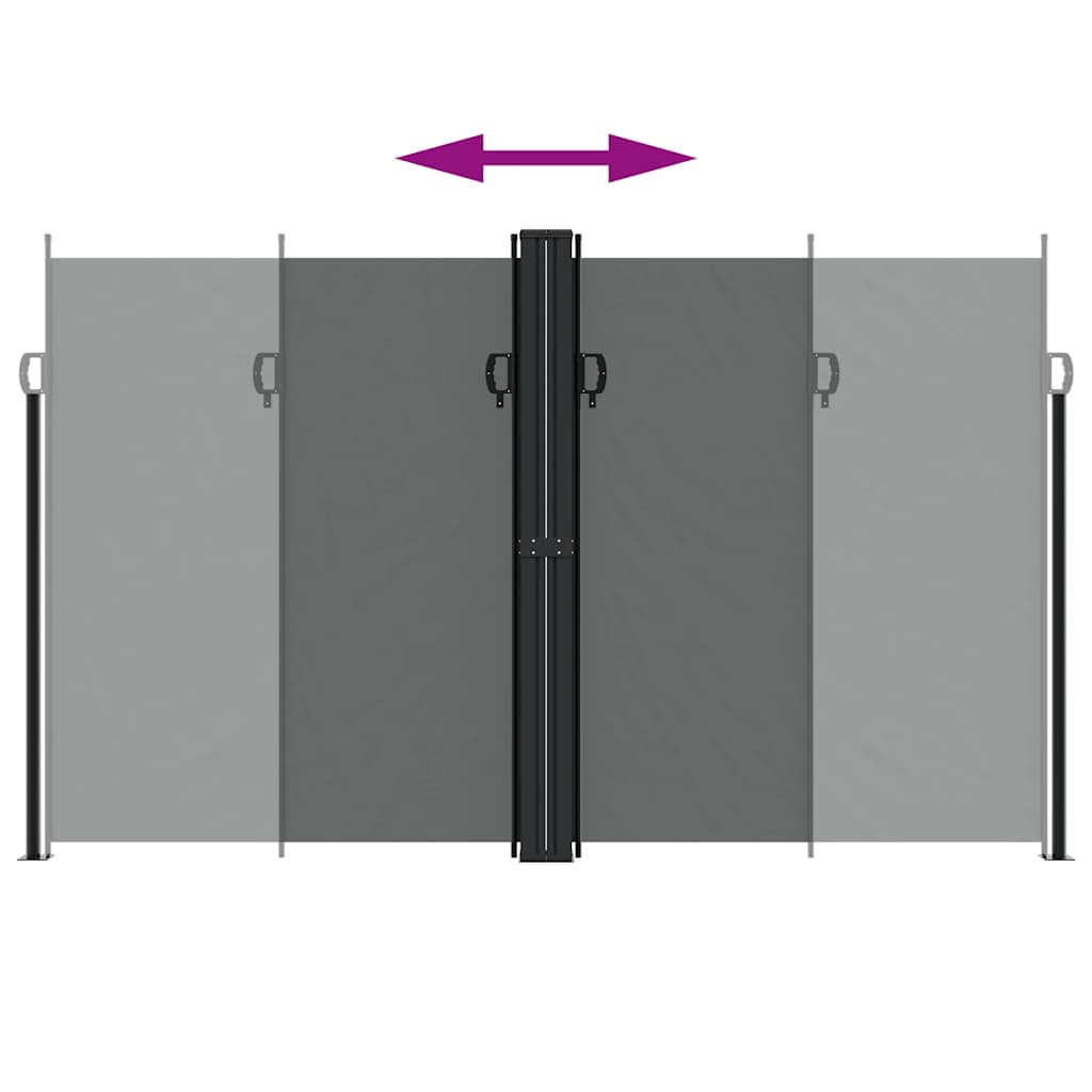 Uttrekkbar sidemarkise 200x1200 cm antrasitt