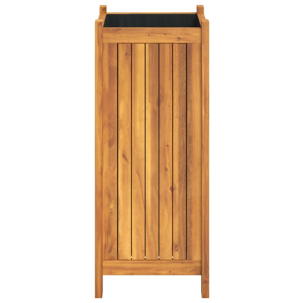 Plantekasse med foring 31x31x75 cm helte akasie