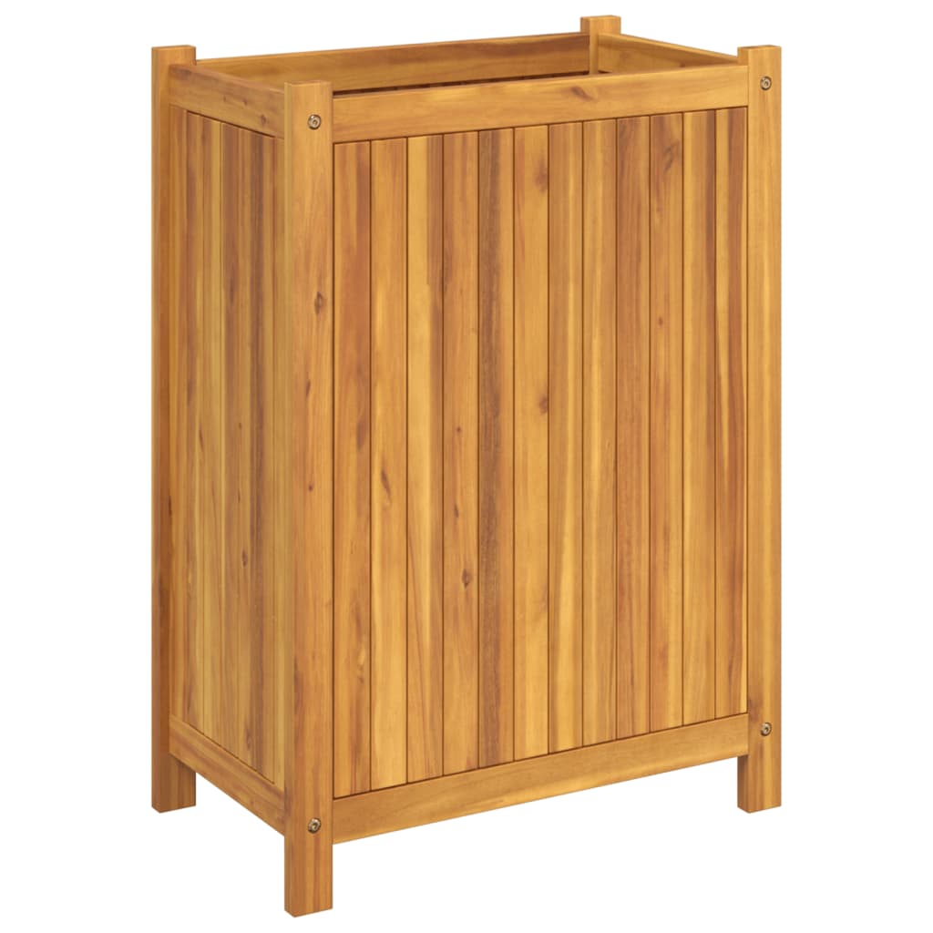 Plantekasse med foring 54x31x75 cm helte akasie