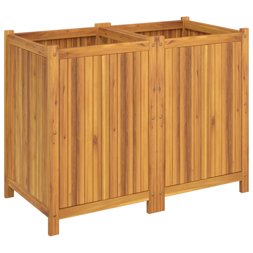 Plantekasse med foring 100x50x75 cm helte akasie