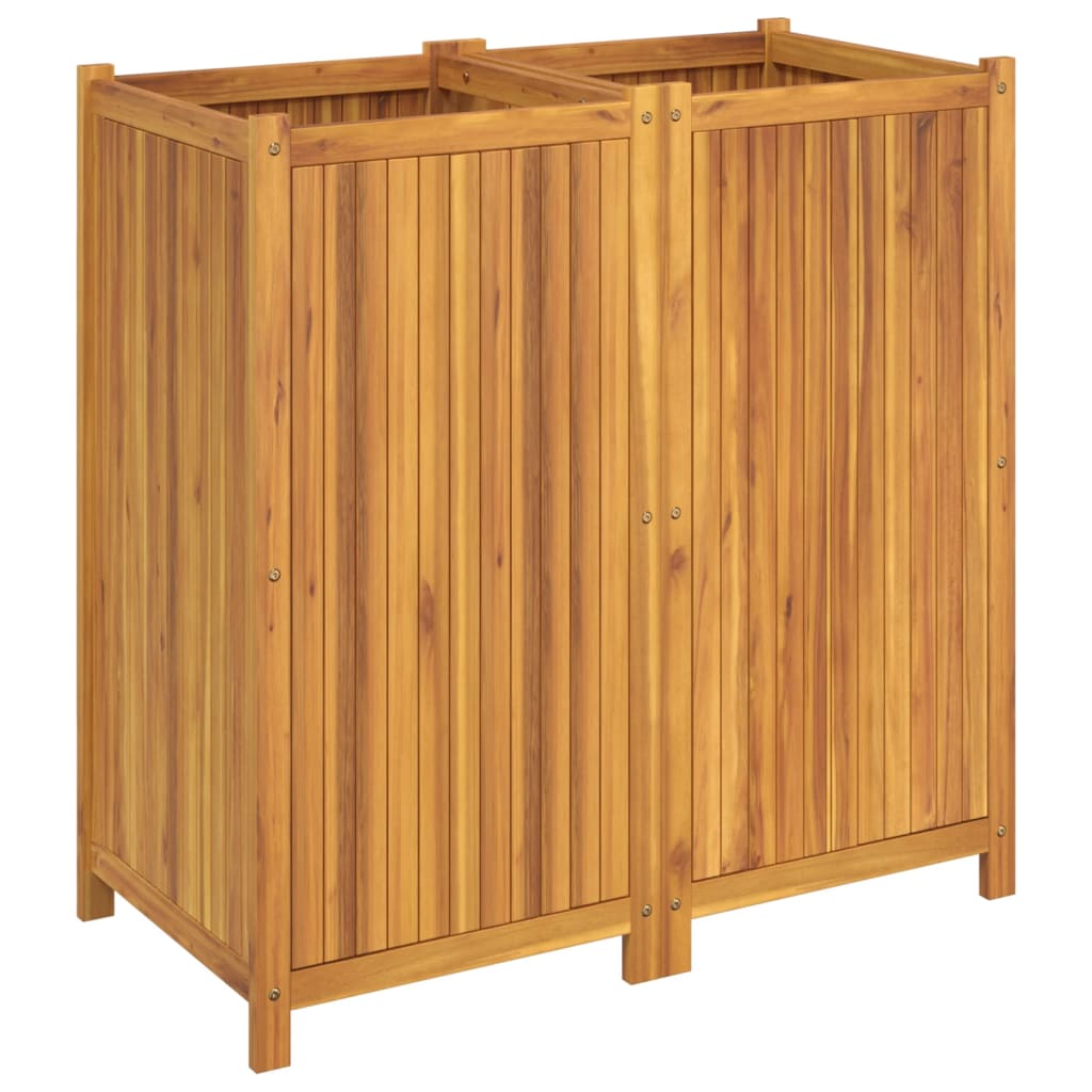 Plantekasse med foring 100x50x100 cm helte akasie vidaXL