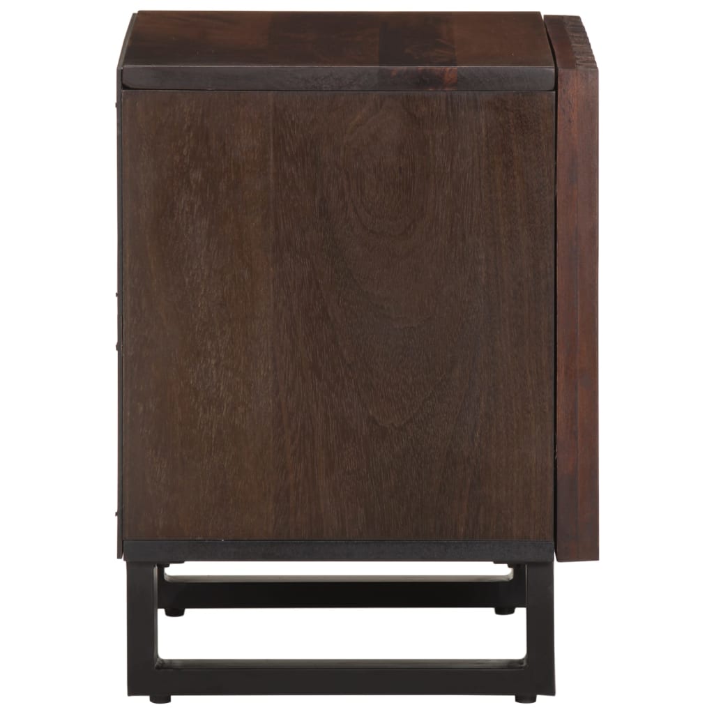 Nattbord 2 stk 40x34x46 cm heltre mango