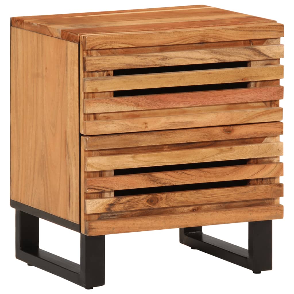 Nattbord 2 stk 40x34x46 cm heltre akasie