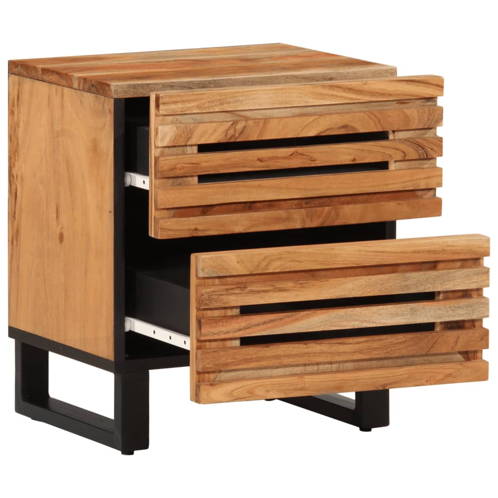 Nattbord 2 stk 40x34x46 cm heltre akasie