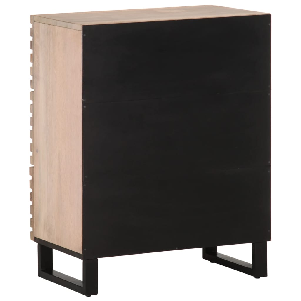 Skjenk hvit 60x34x75 cm heltre mango