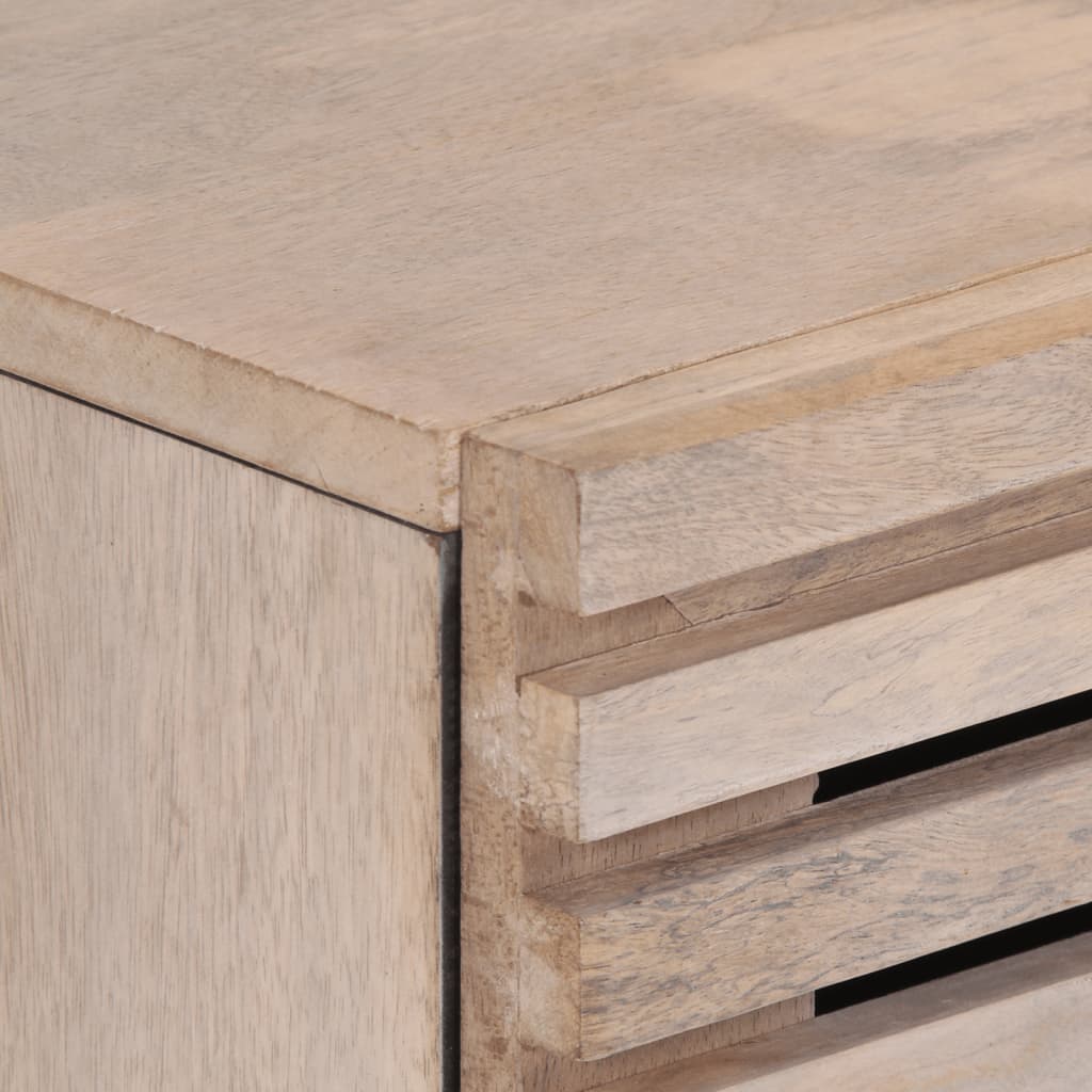 Skjenk hvit 60x34x75 cm heltre mango