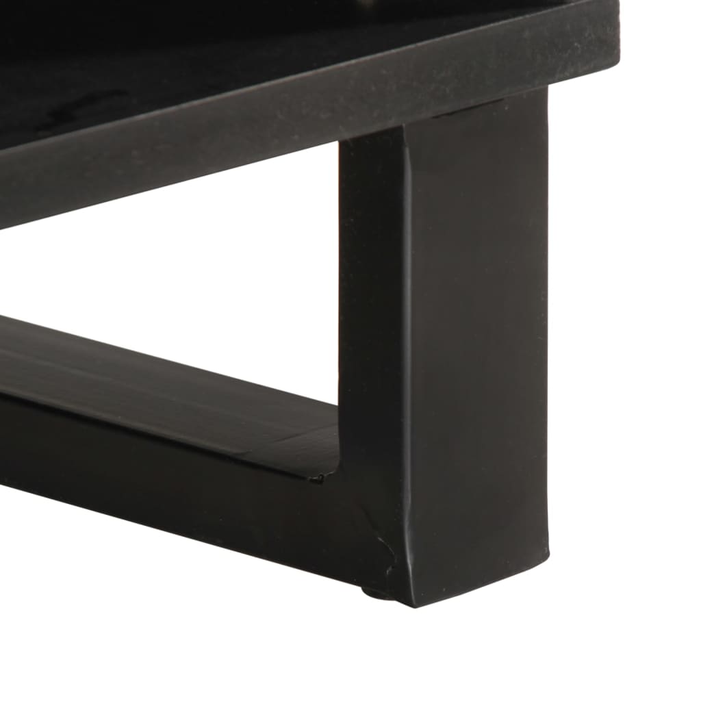 Salongbord hvit 80x51x40 cm heltre mango