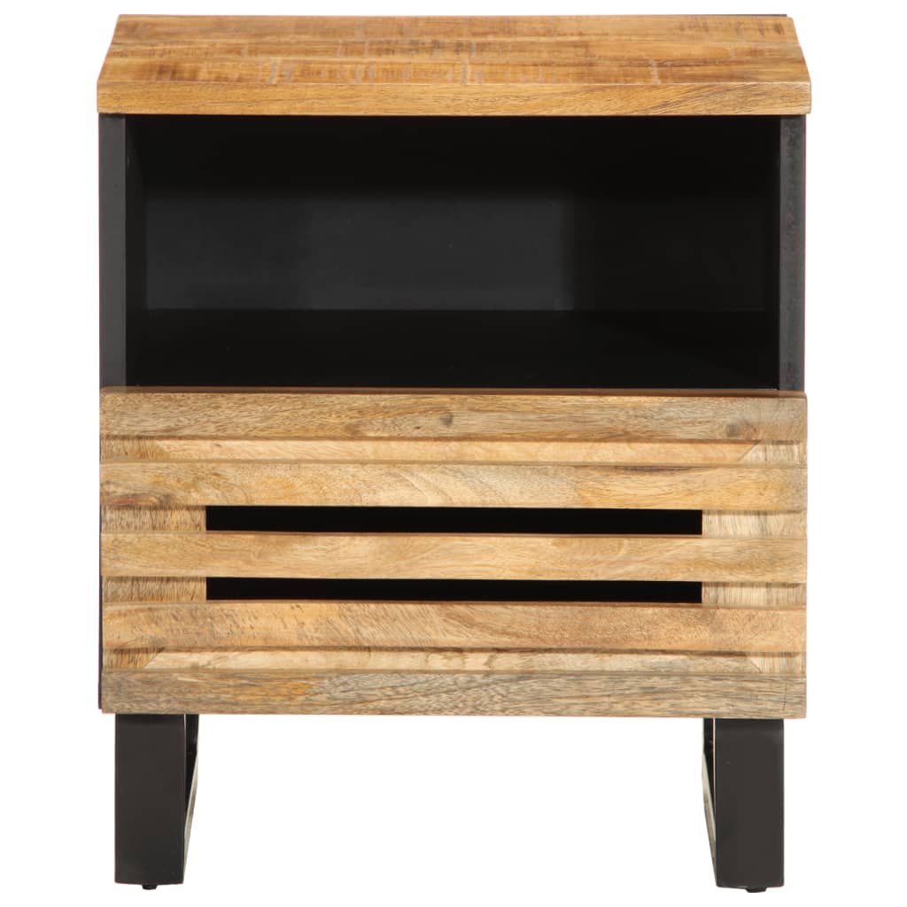 Nattbord 2 stk 40x34x46 cm grovt heltre mangotre
