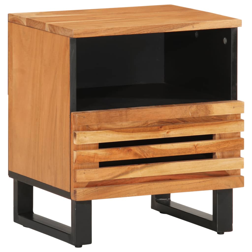 Nattbord 2 stk 40x34x46 cm heltre akasie