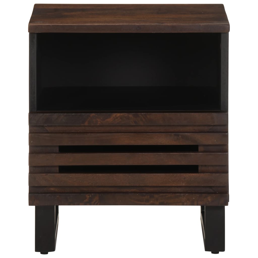 Nattbord 2 stk 40x34x46 cm heltre mango